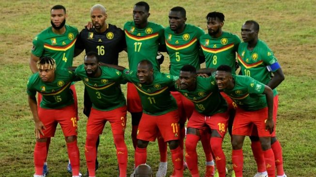 Para pemain Timnas Kamerun. [ISSOUF SANOGO / AFP]