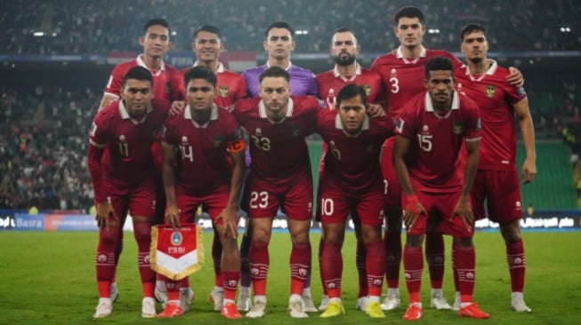 Skuat Timnas Indonesia saat berlaga melawan Irak (pssi.org)