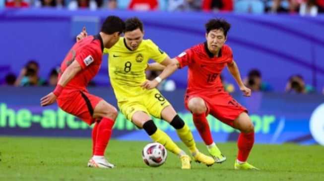 Pemain Korea Selatan dalam laga terakhir penyisihan grup F hadapi Malaysia (the-afc.com)
